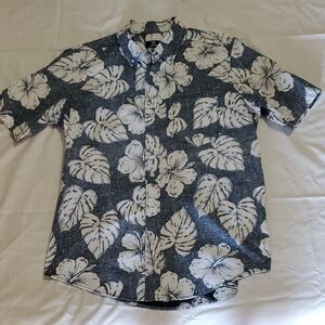 Men's George Button Down Blue Floral Shirt